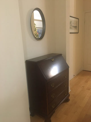 Oval metal decorative mirror