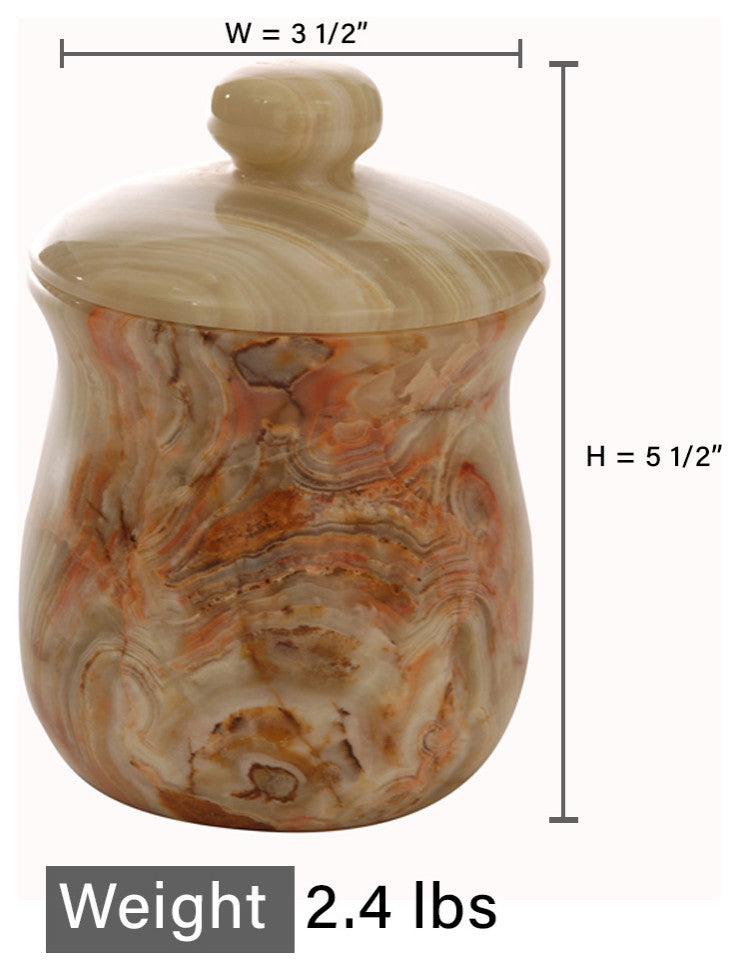 Marble Bathroom Jar, Pale Green