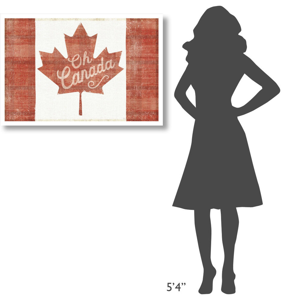 "Oh Canada Flag" Digital Paper Print by Sue Schlabach, 38"x26"