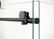 68"-72"x30"x78" Frameless Sliding Shower Door With Return Panel, Matte Black