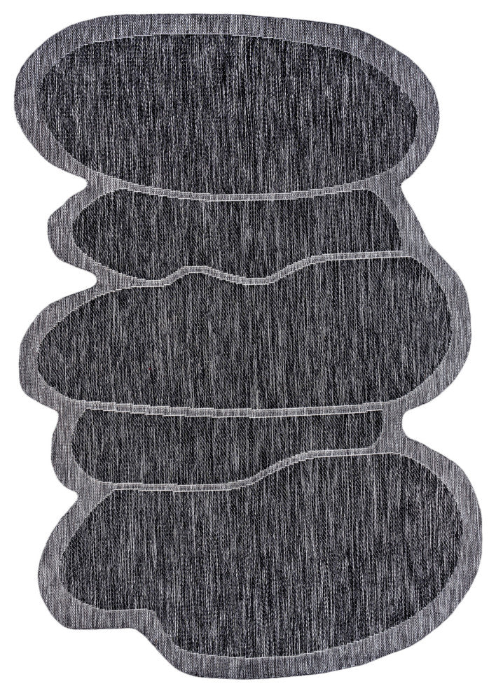 Jasper Modern Rustic Abstract Indoor/Outdoor Shaped Area Rug