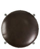GDF Studio Dempsey Swivel Adjustable Bar Stool, Brown Leather