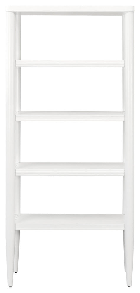 Contemporary Open Etagere, Office Bookcase, Accent Bookcase, White