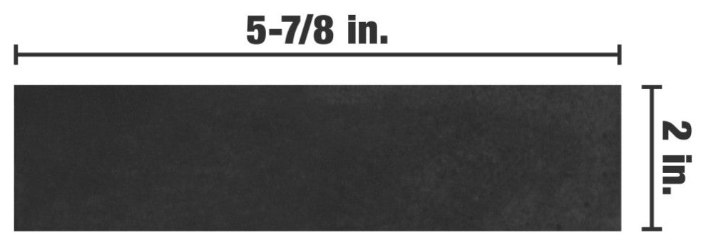 Coco Matte 2" x 5-7/8" Porcelain Floor and Wall Tile, Blk Hat