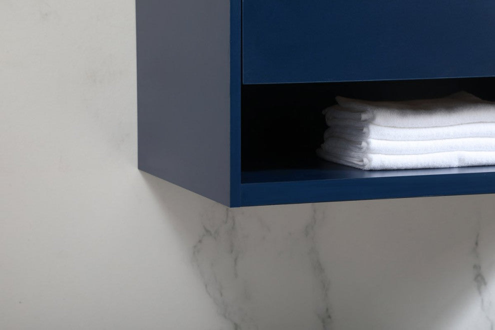 Rabi Single Bathroom Vanity, Blue, 36"