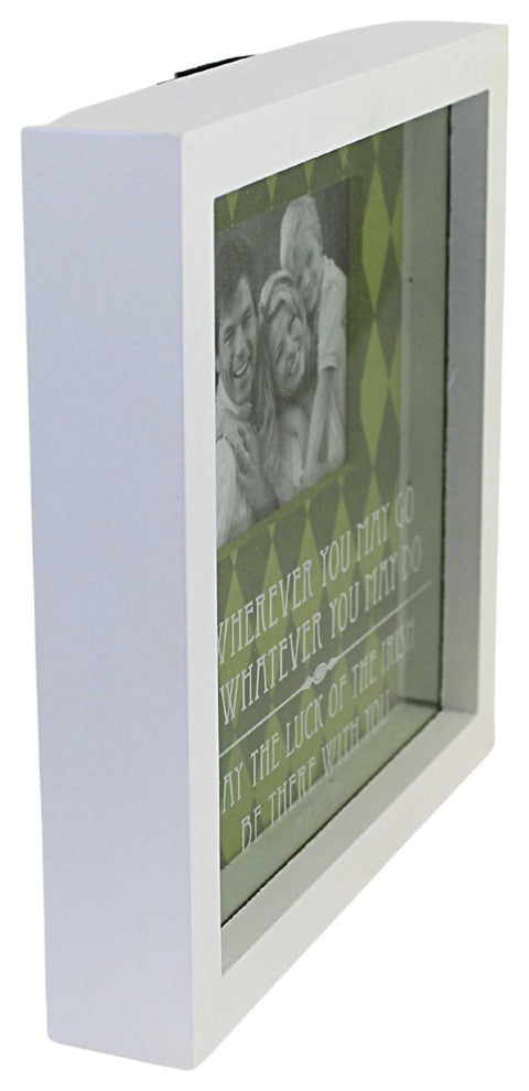 Saint Patricks Irish Shadow Box Photo Frame Picture Luck Be With You 70030B