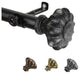 Maurice 13/16 inch dia. Curtain Rod, Black, 66-120"