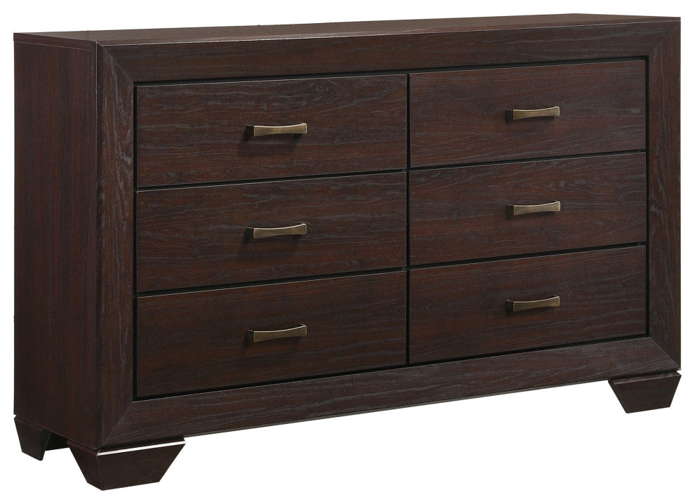Kauffman 6-drawer Dresser Dark Cocoa