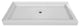 Valley Acrylic Double Threshold Acrylic Center Drain Shower Base 60", White, 60"