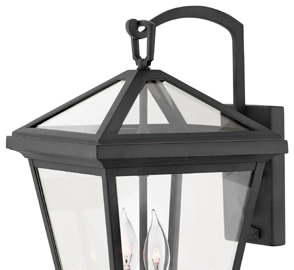 Hinkley Alford Place 17.5" Md Outdoor LED Wall Mount Lantern, Museum Black
