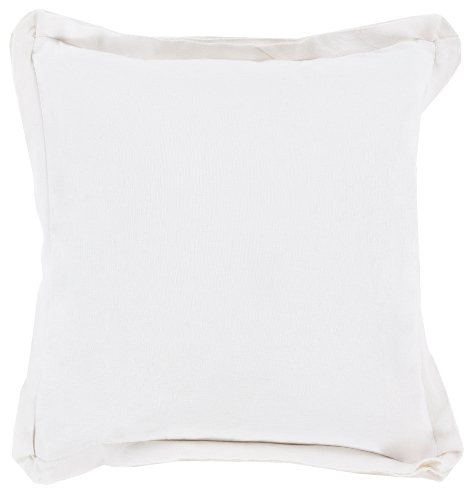 Surya Triple Flange TF-005 20"x20" Pillow Kit, Bright Orange