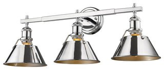 Orwell CH 3-Light Bath Vanity, Chrome With Chrome Shade