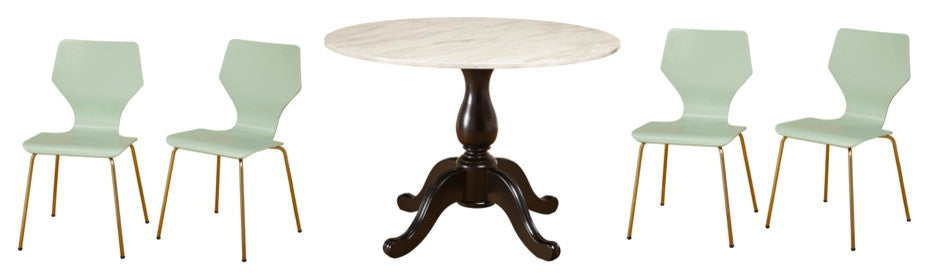 angelo:HOME 5-Piece Enna Dining Set, Mint