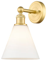 Berkshire 1-Light 8" Sconce, Satin Gold Finish, Matte White Shade