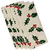 Decorative Holiday Napkin, Set of 4, Cream