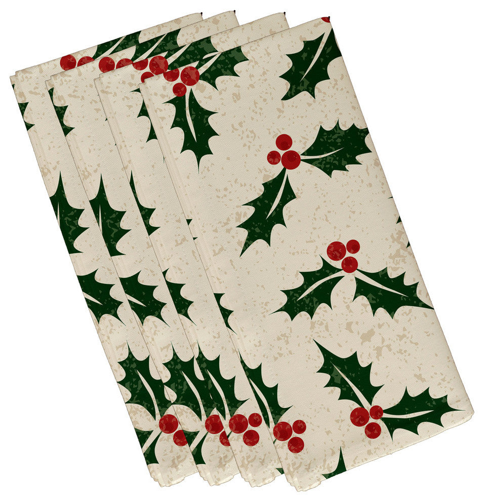Decorative Holiday Napkin, Set of 4, Cream