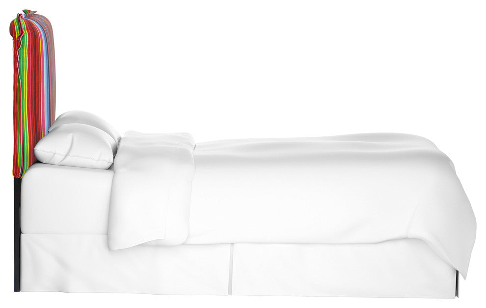 Rhodes King French Seam Headboard, Serape Stripe Bright Multi