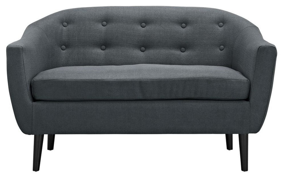 Modway Wit Upholstered Loveseat, Gray