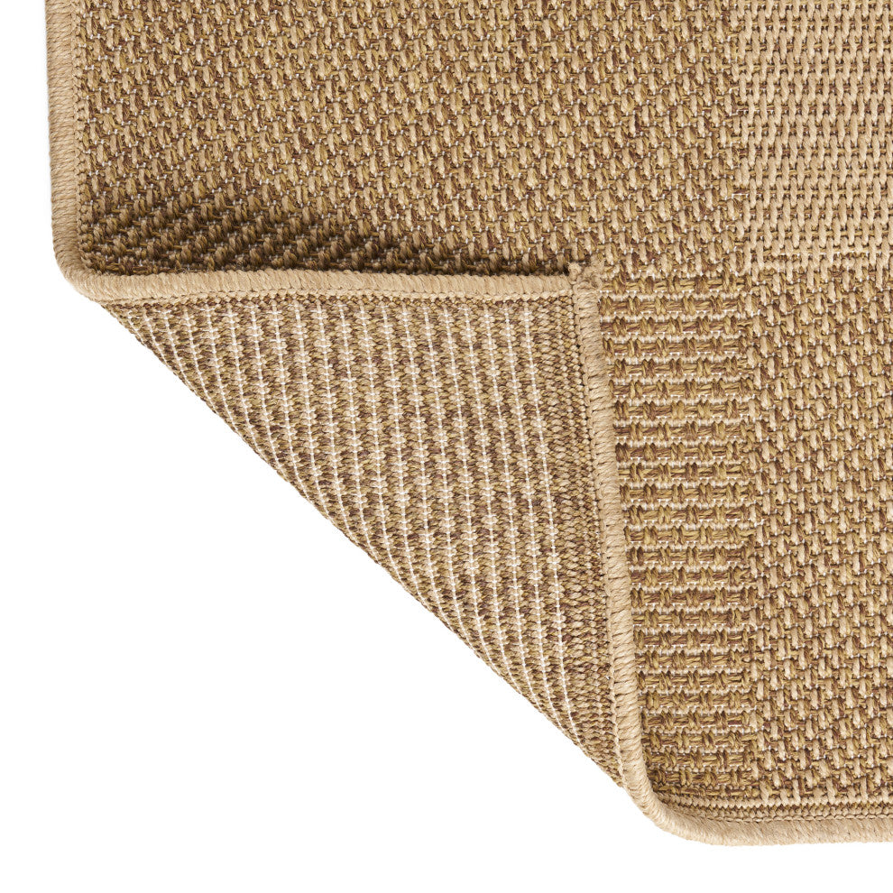Boggio Indoor/Outdoor Area Rug, Natural, 120 W X 94 D X 0.16 H