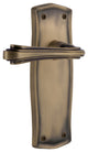 Prairie Plate With Fleur Lever, Antique Brass, Privacy, Non-Handed