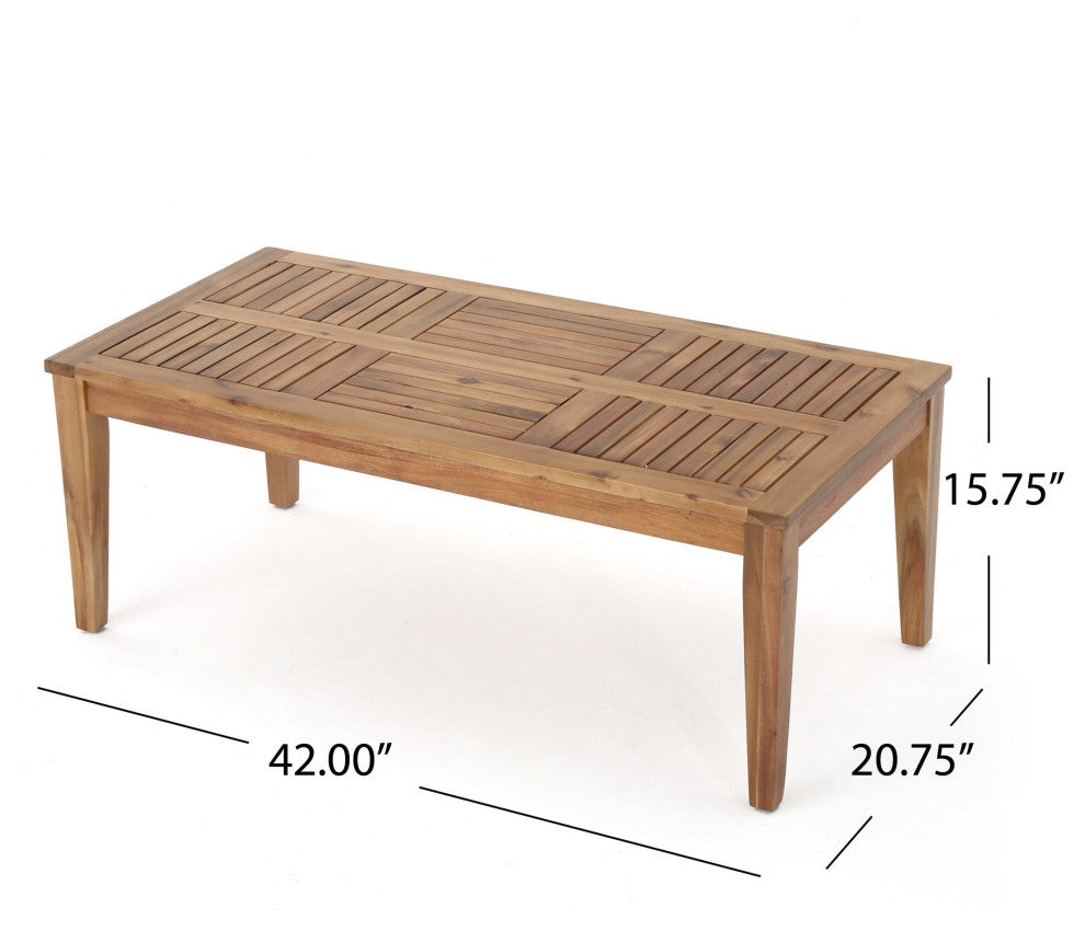 Savannah Outdoor Acacia Wood Coffee Table, Teak