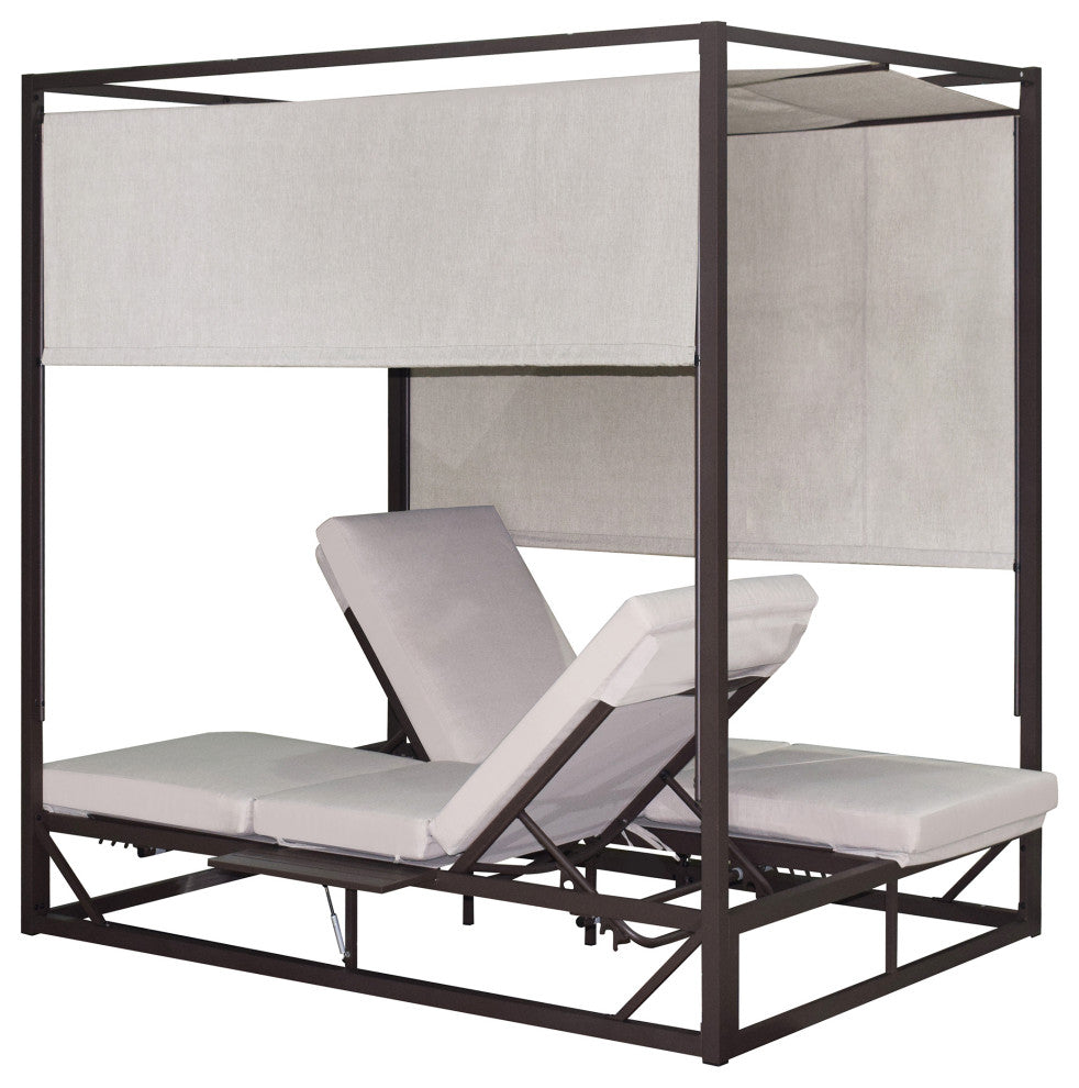 Outdoor Rectangular Patio Daybed, Beige