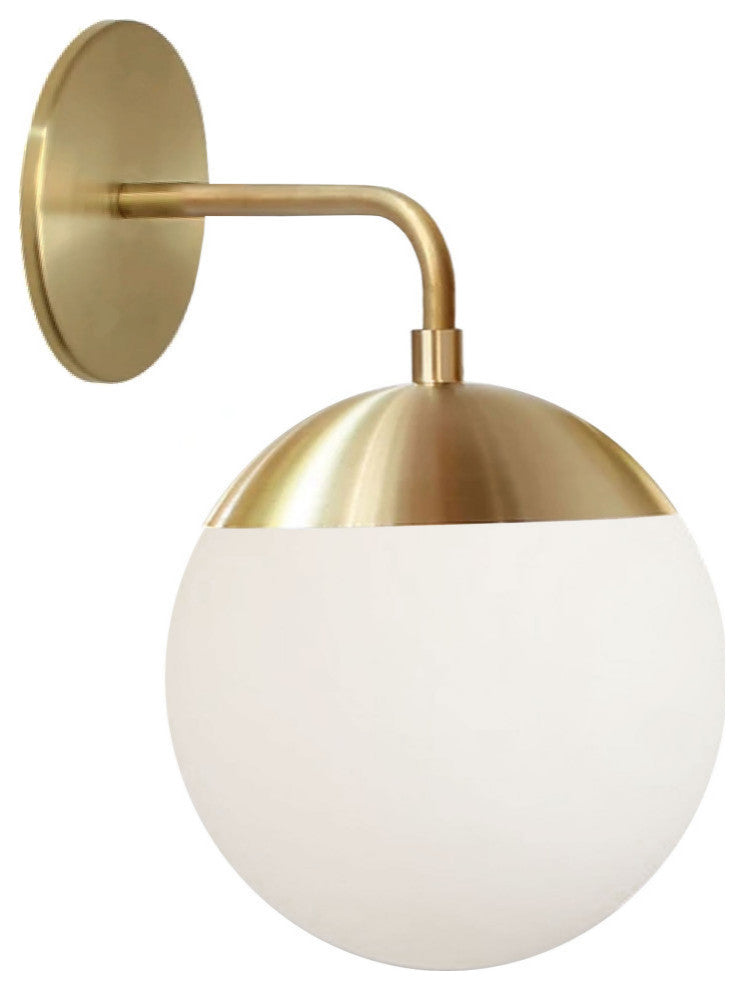 12" Dayana Transitional Modern Wall Sconce, Aged Brass