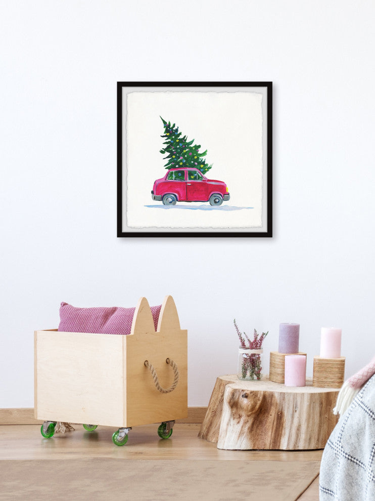 "Christmas Tree Passenger II" Framed Painting Print, 32x32