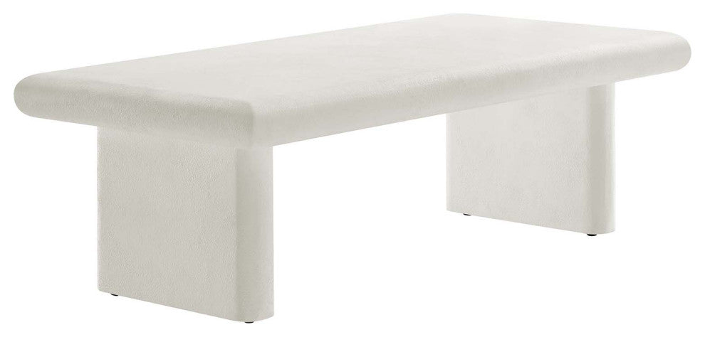 Relic Concrete Textured Coffee Table - White