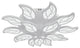 Modern White Multi-Light Leaf Shape Semi Flush Mount LED Ceiling Light
