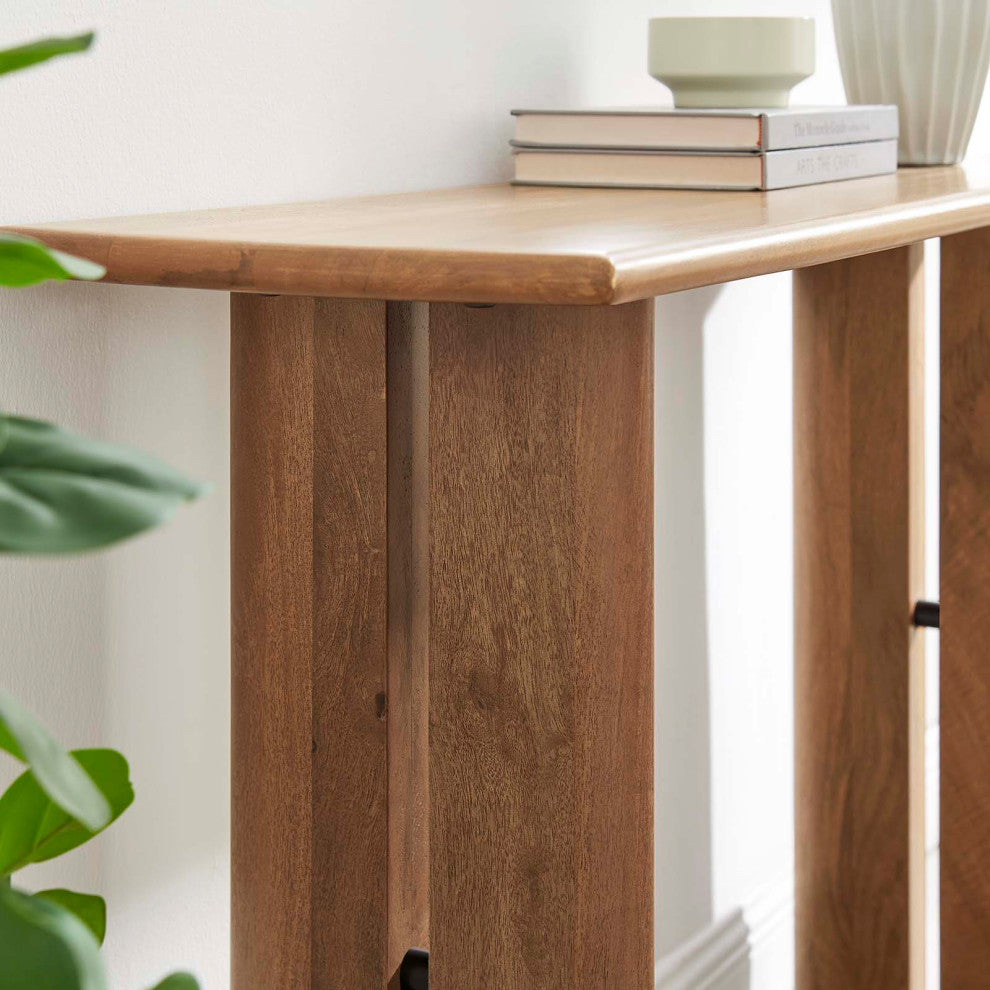 Amistad Wood Console Table - Walnut