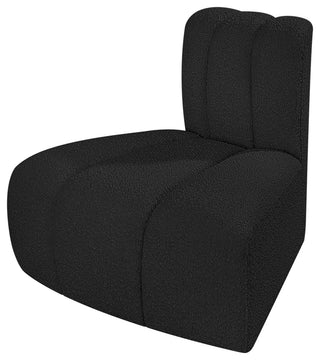 Arc Upholstered Modular Component, Black, 1-Piece: Reverse Corner, Boucle Fabric