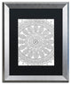 Hello Angel ''Mandala '' Art, Silver Frame, Black Mat, 20x16
