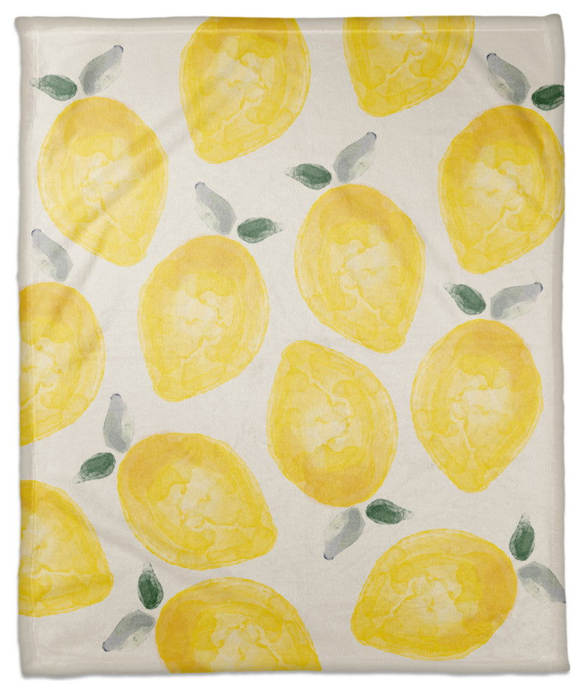 Lemon Pattern 6 50x60 Coral Fleece Blanket