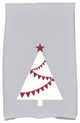 Garland Tree Holiday Geometric Print Kitchen Towel, Gray