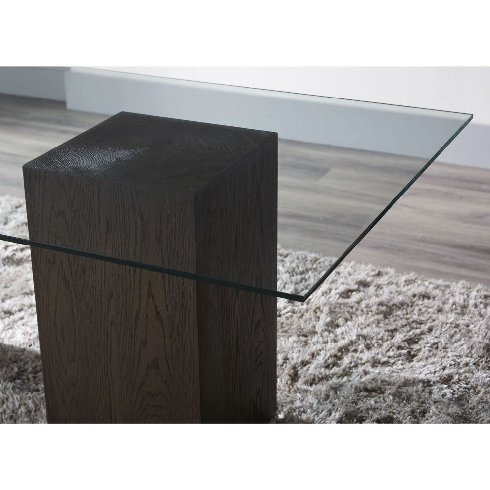 Modus Modesto Rectangular Glass Table in French Roast