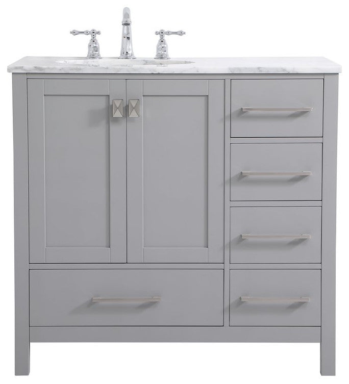 Elegant VF18936GR 36"Single Bathroom Vanity, Gray