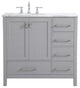 Elegant VF18936GR 36"Single Bathroom Vanity, Gray
