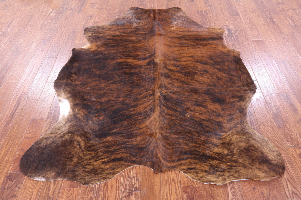 Organic Natural Hair-On Cowhide Area Rug 7' 4" X 5' 11" C1446