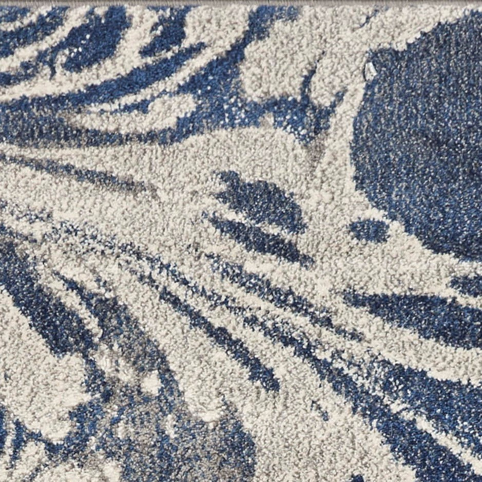 Watercolor Marble Plush Area Rug, Gray, 3'3"x4'11"