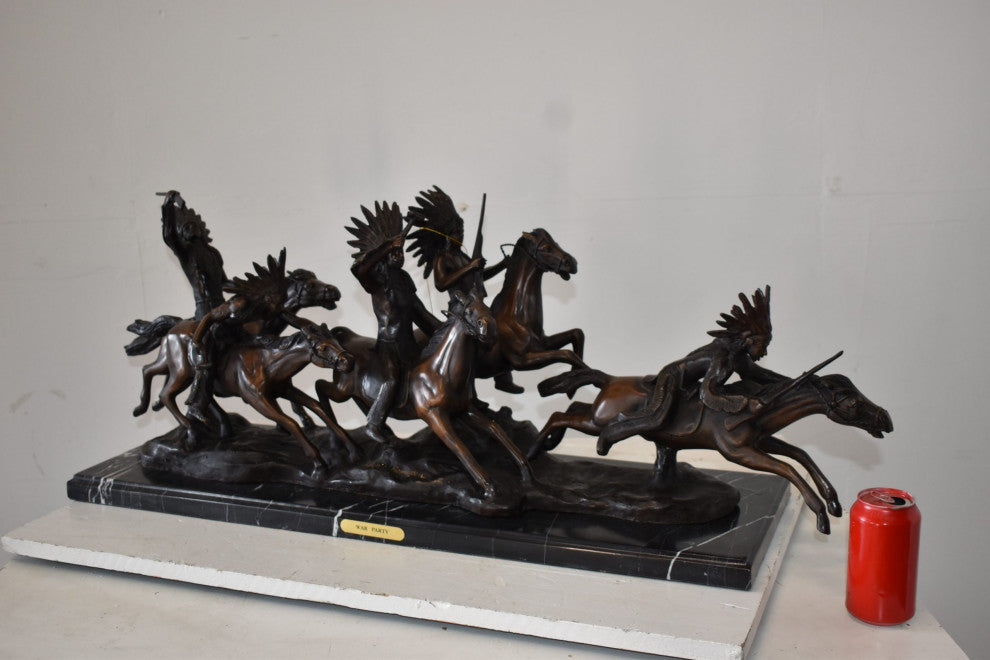 War Party Bronze Statue Replica of Carl Cauba Size: 41" x 12" x 13"H