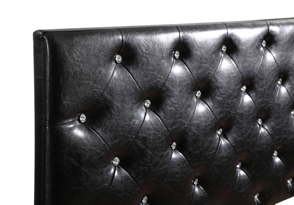 Novo 2 Headboard, Black, Queen