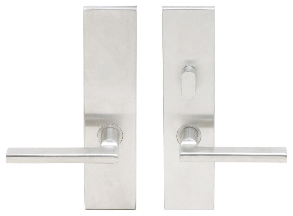 Sunrise Lever, Tubular Passage With Privacy Bolt, RH, Satin Stainless Steel