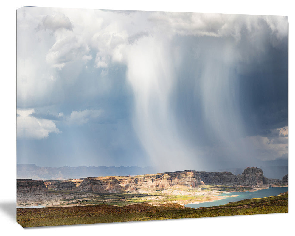 Lake Powell under Clouds, Landscape Canvas Art Print, 40"x30"