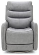 3PHL-1215 San Marco Swivel Recliner With Power Recline, Head Rest & Lumbar