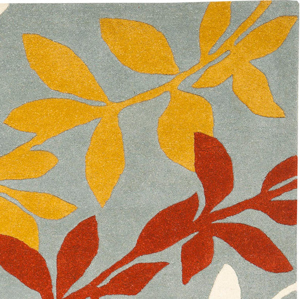 Safavieh Soho Soh764A Floral Rug, Blue/Multi, 6'0"x6'0" Round