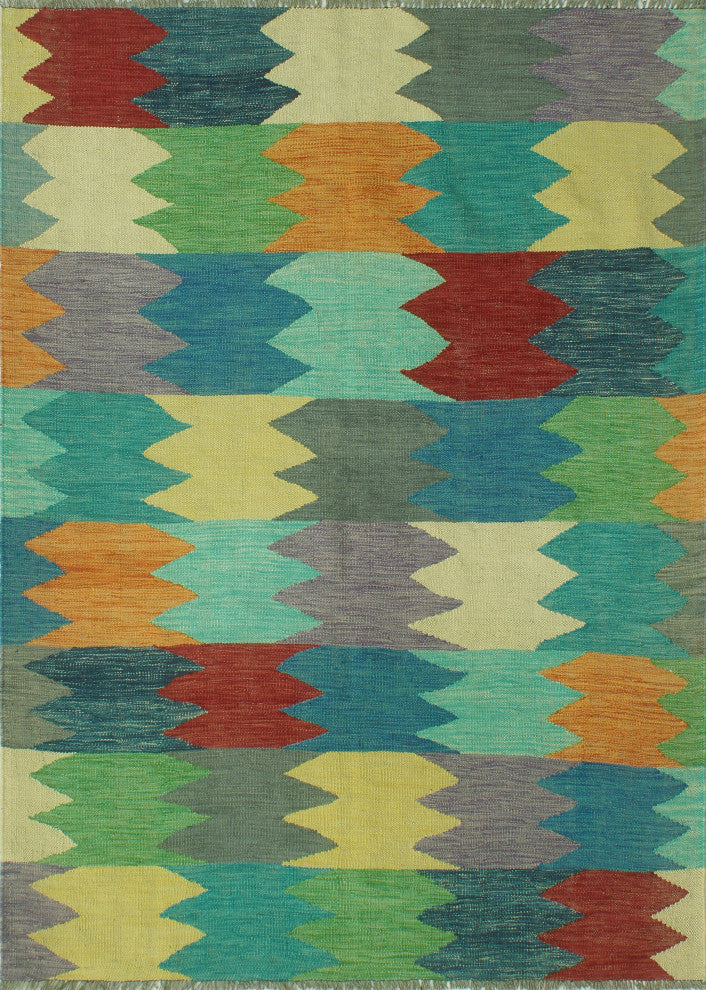 Winchester Kilim SaLight anat Red/Charcoal Rug, 4'11x6'7
