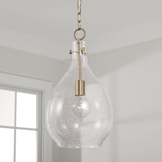 HomePlace Lighting Brentwood 1-Light Pendant 349011AD Aged Brass