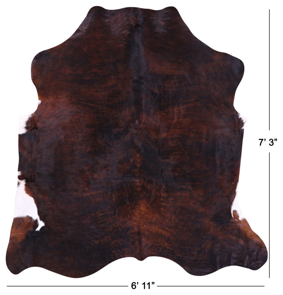 Natural Cowhide Rug 7' 3" X 6' 11" C1994