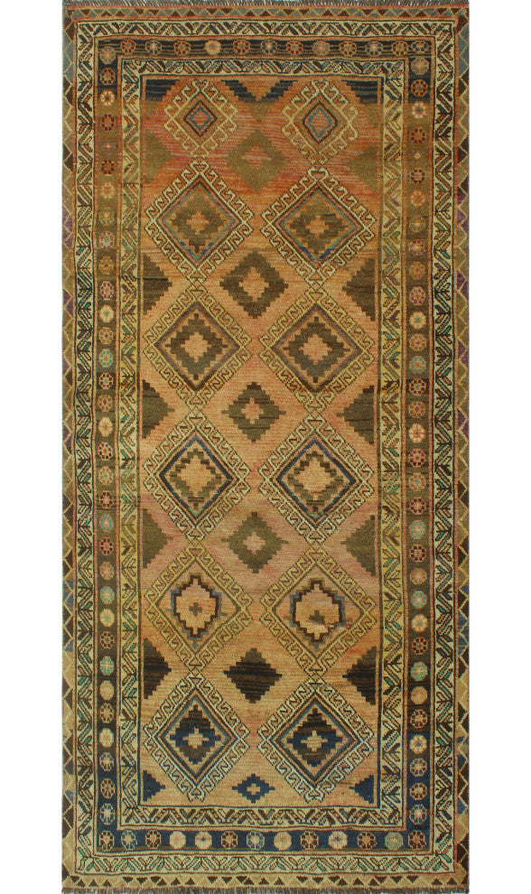 Semi-Antique Safiya Rust Runner